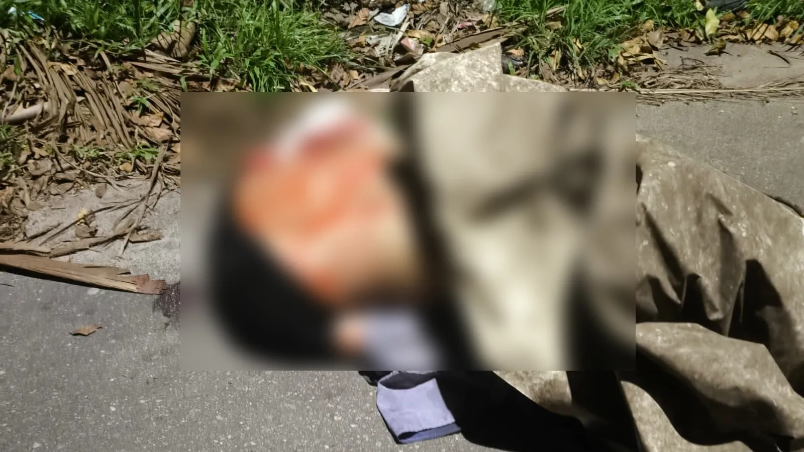 O corpo foi encontrado sem cabeça, que estava nas proximidades dentro de um saco plástico