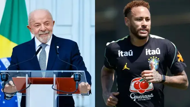 Imagem ilustrativa da notícia: Lula diz que Neymar é o "primeiro jogador home office do mundo"