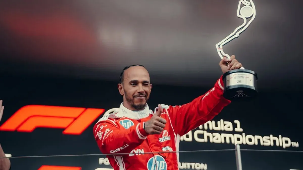 Lewis Hamilton conquistou sua primeira vitória pela Ferrari no GP da Espanha.