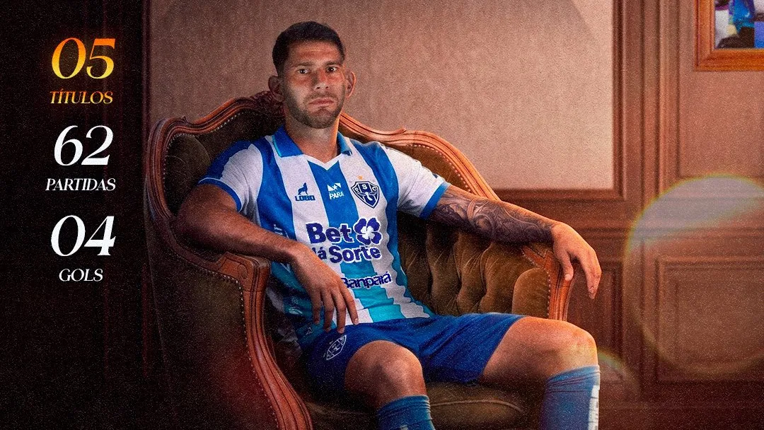 Yeferson Quintana se despede do Paysandu após conquistas marcantes.