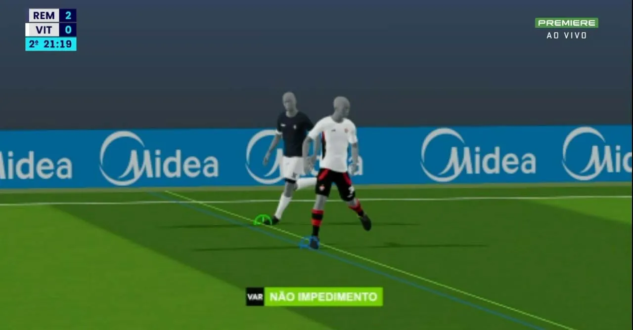 Tudo certo no gol confirmado pelo impedimento semiautomático