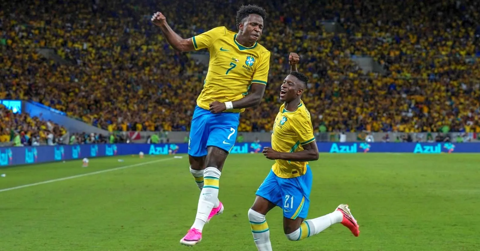 Vini marcou o primeiro da goleada logo com 1 minuto