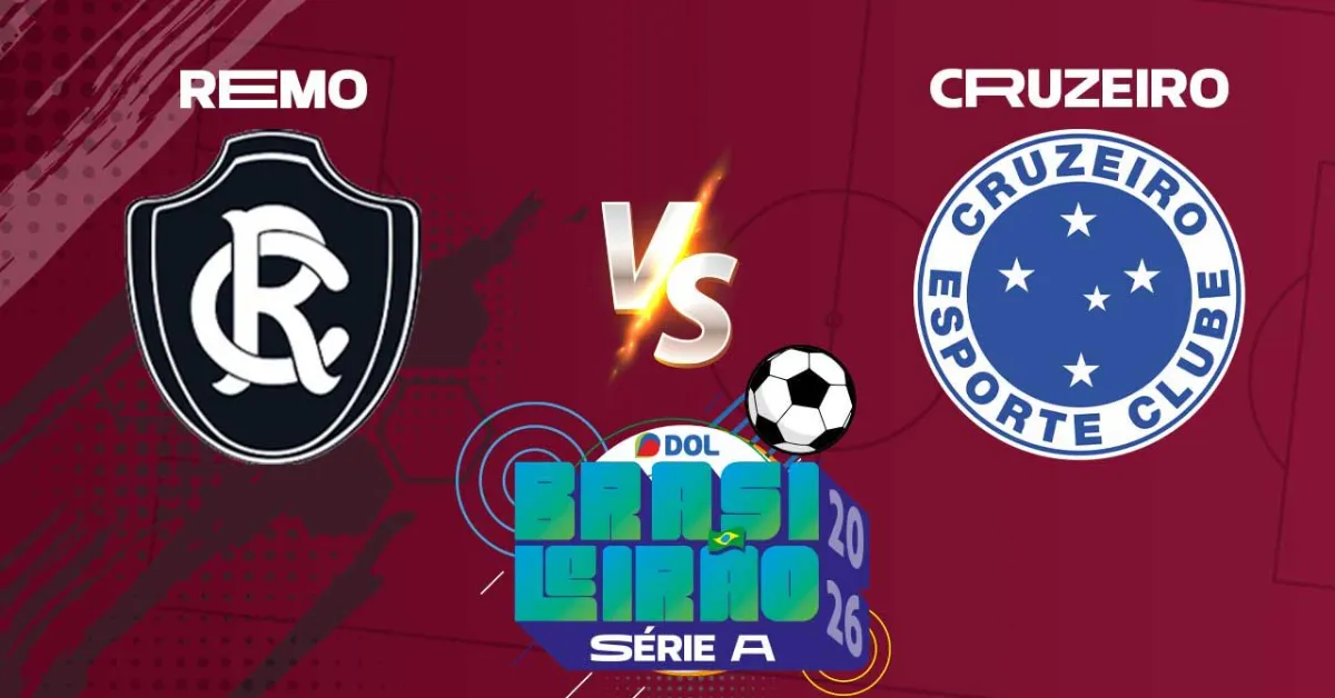 Remo e Cruzeiro se enfrentam neste sábado (25), às 18h30, no Baenão, pela 13ª rodada do Brasileirão; acompanhe todos os lances em tempo real no DOL.