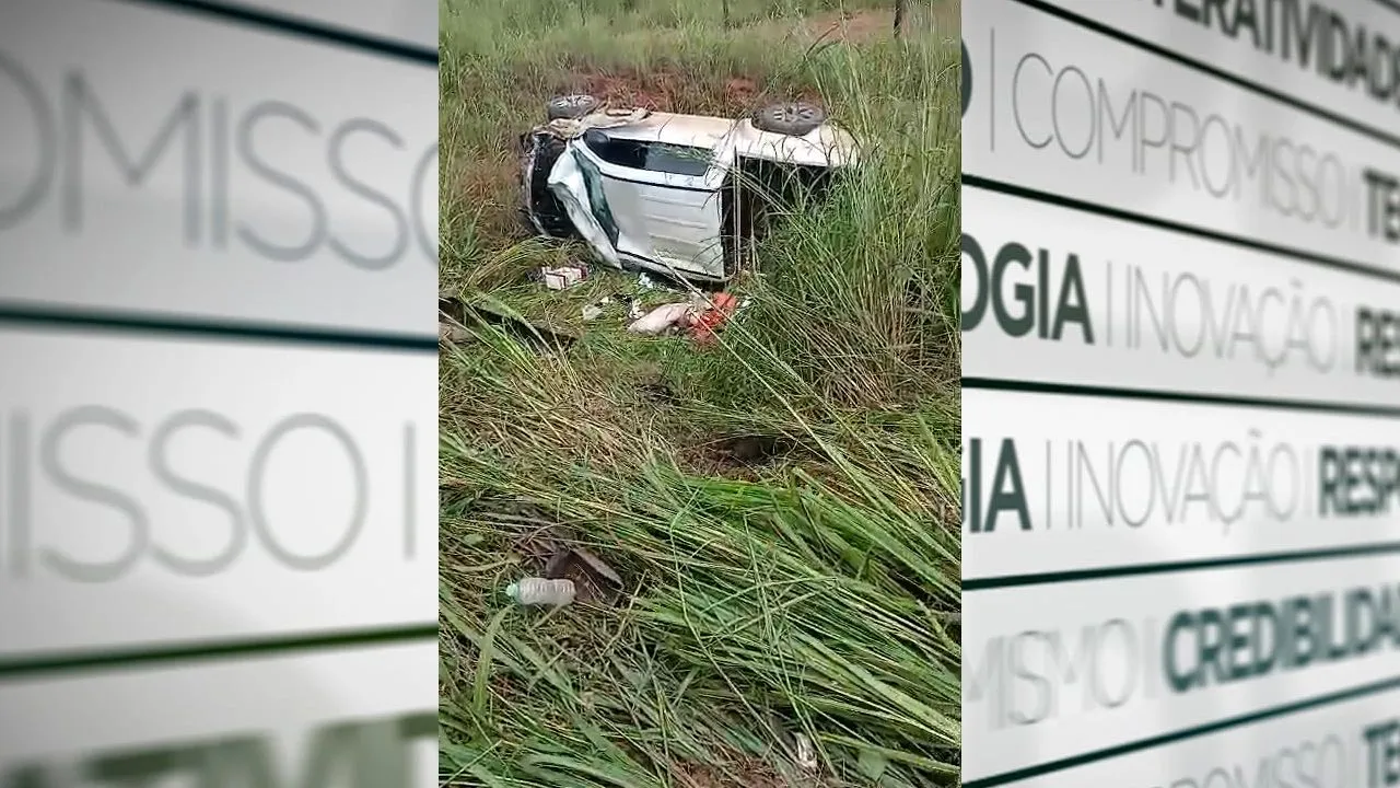 Corpo foi arremessado por cerca de 20 metros no meio do mato