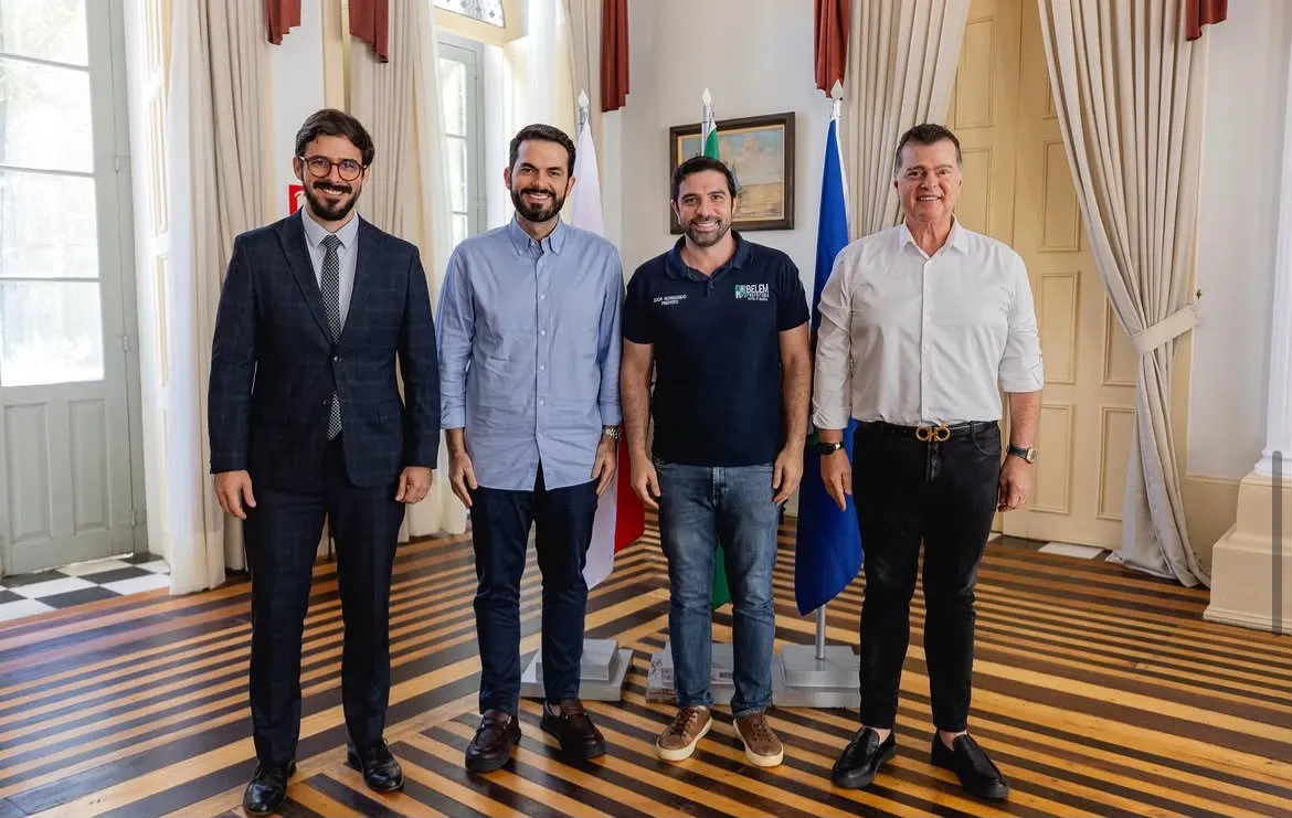 O presidente Isan Anijar esteve presente na reunião com o prefeito de Belém Igor Normando