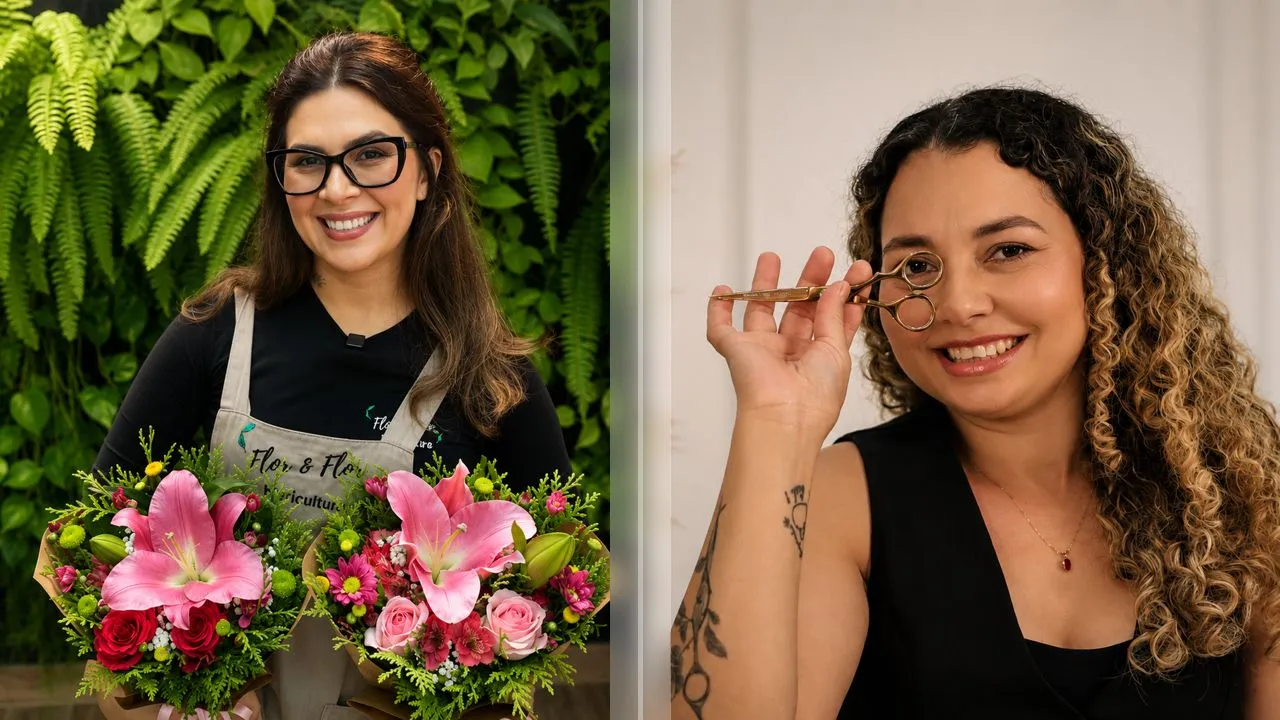 Conheça a histórias de desafios e superação das empreendedoras Monique Elma, proprietária de uma floricultura, e Fatiane Gaia, proprietária de um salão de beleza
