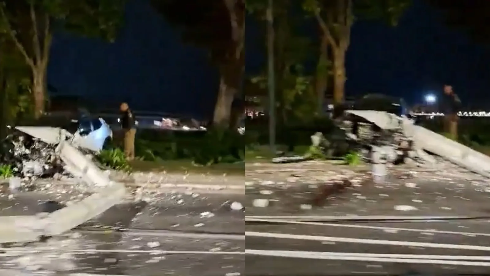 Senador Lemos: o trânsito na região apresentou lentidão, visto que uma faixa da avenida foi interditada pelos agentes de trânsito.