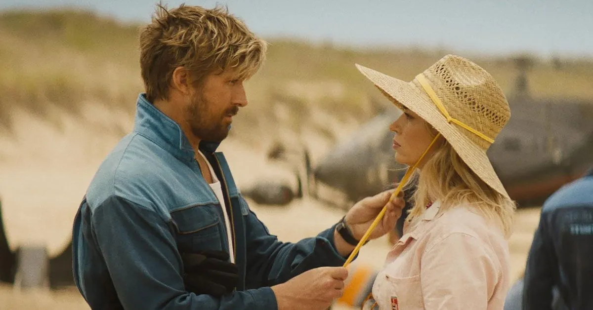 Ryan Gosling e Emily Blunt em cena no filme, que mistura romance, ação e mistério.