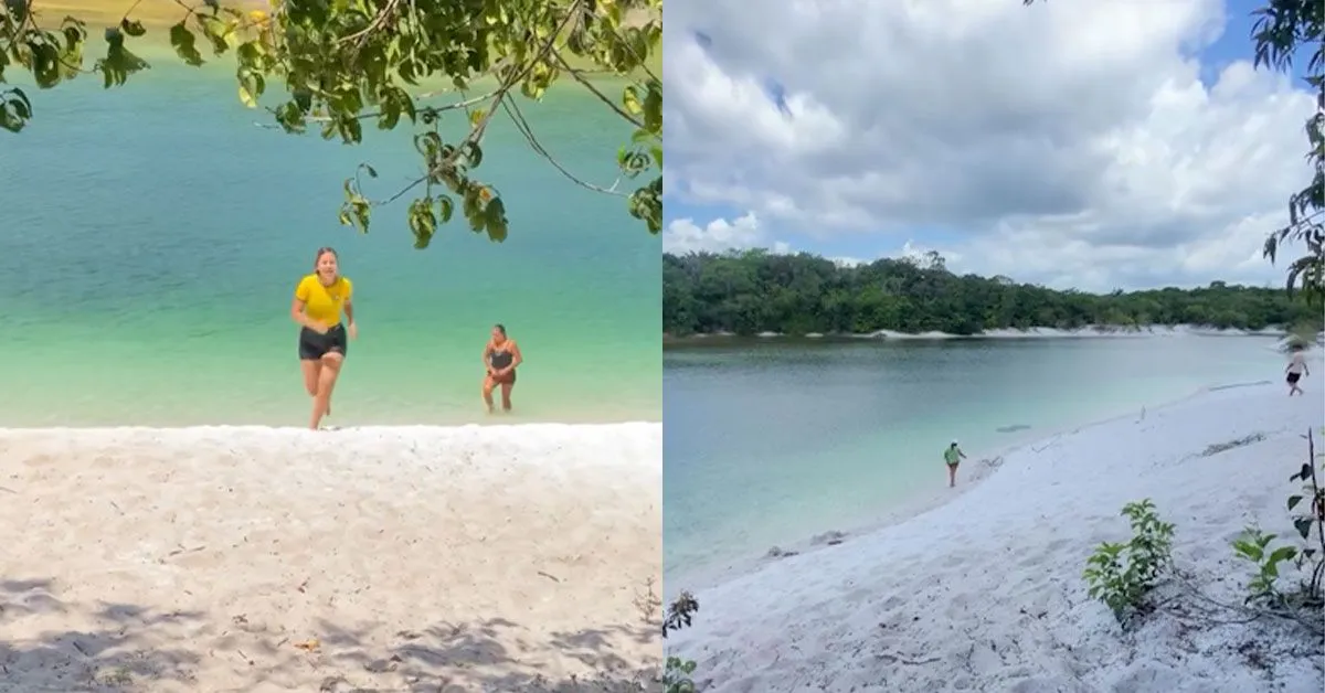 A lagoa está localizada na PA-140, no muncípio de Vigia de Nazaré.
