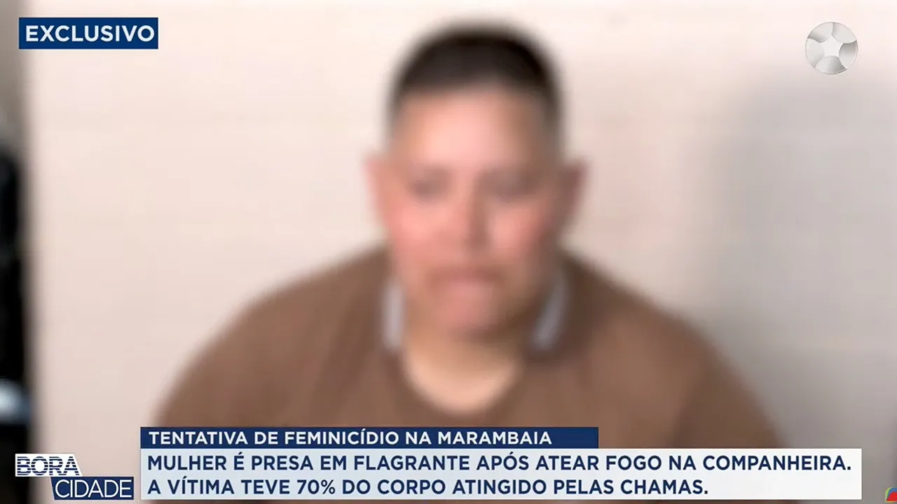 A mulher foi presa em flagrante após a companheira ter 70% do corpo queimado.