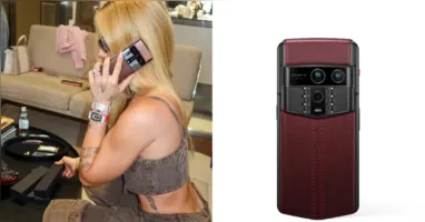 Virginia Fonseca apareceu usando celular de luxo da marca britânica Vertu