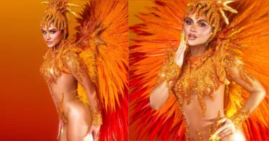 Mileide Mihaile desfilou como Rainha de Bateria da Unidos da Tijuca no Carnaval deste ano, na Marquês de Sapucaí.