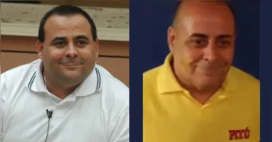 O ex-BBB Agostinho foi visto trabalhando em uma barraca do Arraiá do Baixola, no Rio de Janeiro.