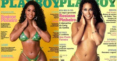 Rosiane Pinheiro recria capa da Playboy da Copa do Mundo de 1998