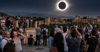 A a Espanha terá maior área de totalidade da Europa e será possível avistar o eclipse cruzando o país de oeste para leste.