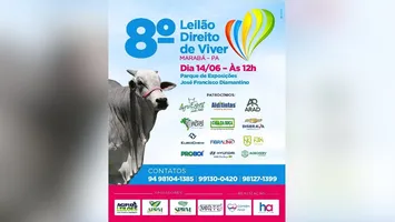 Evento acontece neste domingo (14) na Expoama com almoço gratuito e lances de animais e brindes; arrecadação ajuda a custear tratamento de câncer.
