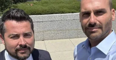 Entre acusações, ameaças e acionamento da polícia, episódio envolvendo Eduardo Bolsonaro e jornalista do Intercept Brasil amplia tensão entre imprensa e bolsonaristas nos Estados Unidos.