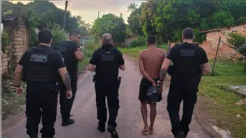 A Polícia Civil prendeu um dos suspeitos investigados por um assalto com reféns em Vila dos Cabanos.