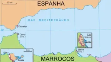 Ceuta e Melilla são enclaves espanhóis localizados no Norte da África, em território reivindicado por Marrocos.