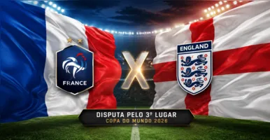 Saiba tudo sobre França x Inglaterra: horário, escalações e onde assistir ao jogo pelo terceiro lugar da Copa do Mundo de 2026.