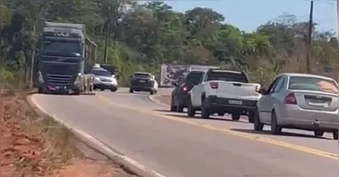 O acidente que matou o motociclista resultou em engarrafamento na PA-287