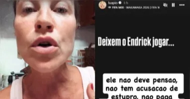 Atriz comparou Neymar e Endrick em  publicação feita nos stories do Instagram.