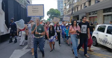 Programação da Assembleia de Deus teve encenação da chegada dos pioneiros na região.