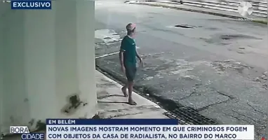 Seis suspeitos deixaram a residência para lado, enquanto um saiu na direção contrária.