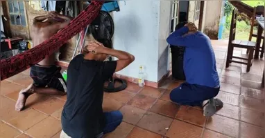 Os suspeitos foram encontrados numa casa numa área rural de Soure