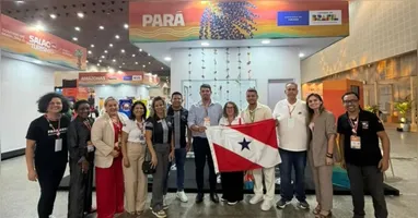 A equipe do Setur esteve presente no evento representando o Pará