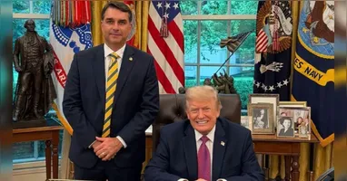 Em audiência pública, Flávio Bolsonaro pediu que não haja tarifas ao Brasil no momento.