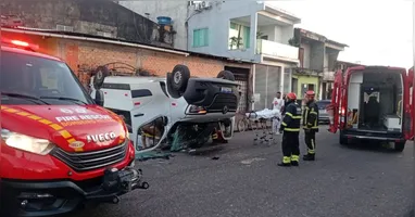 Um acidente envolvendo uma van e um caminhão foi registrado na manhã desta quinta-feira (21), no cruzamento das passagens Gastão e Bandeirantes, no bairro da Sacramenta, em Belém.