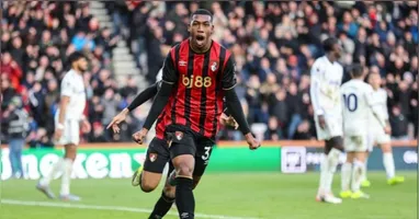 Rayan em ação pelo Bournemouth: atacante foi peça-chave na arrancada histórica do clube na Premier League.