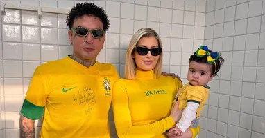 Fernanda Stroschein e a filha Yarin estavam em um veículo da equipe de MC Guimê quando sofreram um acidente de trânsito em Alphaville, na Grande São Paulo.