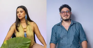 Stella do Cärmo e Rafael Du Vale sobem ao palco do Teatro Waldemar Henrique para celebrar o lançamento de “Linda Flor”.