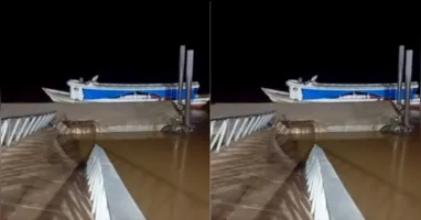 Equipes da Defesa Civil e da Guarda Municipal rapidamente isolaram a área para impedir a circulação.