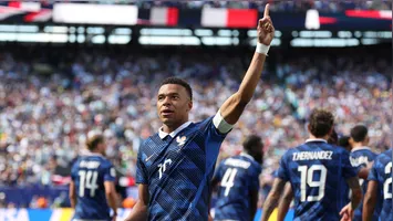 GR2261. NUEVA JERSEY (ESTADOS UNIDOS), 16/06/2026.- Kylian Mbappe de Francia celebra un gol este martes, en un partido del grupo I del Mundial de la FIFA 2026 entre Francia y Senegal en el estadio MetLife de Nueva Jersey (Estados Unidos). EFE/ Sebastiao Moreira ORG XMIT: GR2328