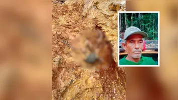 Área de extração em Itaituba onde ocorreu o deslizamento; instabilidade do solo na região de profundidade é apontada como causa do acidente.