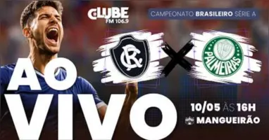 Remo e Palmeiras se enfrentam neste domingo (10), às 16h, no Mangueirão, pela 15ª rodada do Brasileirão, em dualo que terá transmissão ao vivo da Rádio Clube do Pará no Tem Jogo do DOL.