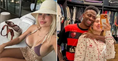 A jovem compartilhou registros de uma viagem para a Espanha após o término dos dois. Nas imagens publicadas em seu Instagram, ela aparece acomodada em uma aeronave desfrutando de uma taça de champanhe.