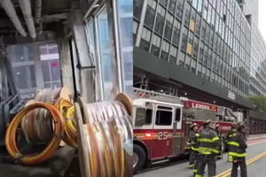 Prédio fica na Rua 42 Leste, uma das mais movimentadas de Manhattan.
