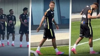 Neymar calça chuteira e treina com elenco completo da Seleção: 'Estavam com saudade de mim?'
