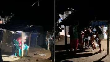 O suspeito foi amarrado e, em seguida, espancado pela população
