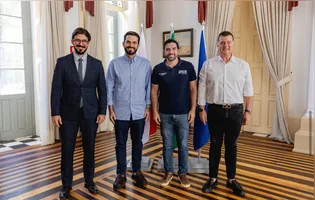 O presidente Isan Anijar esteve presente na reunião com o prefeito de Belém Igor Normando