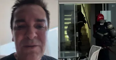 Regis Danese pediu orações aos seguidores nas redes sociais, enquanto equipes de resgate atuavam para conter fogo em sua residência.