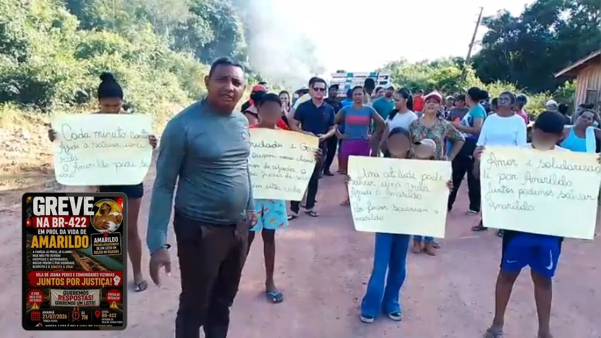 Imagem ilustrativa da notícia Manifestantes fecham a BR-422 por transferência de paciente