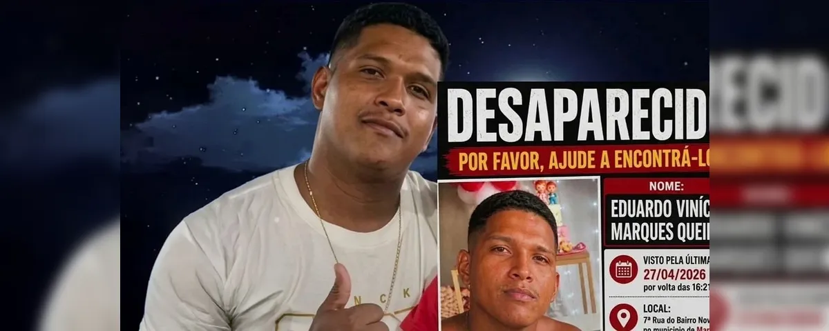 Eduardo Vinicius Marques está desaparecido há sete dias