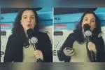 A jornalista cobria um caso de homicídio quando o acidente foi registrado.