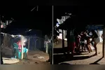 O suspeito foi amarrado e, em seguida, espancado pela população