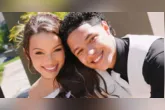 Grávida do primeiro filho, Kamylinha celebrou o casamento com o influenciador Andyn e compartilhou momentos da cerimônia nas redes sociais.